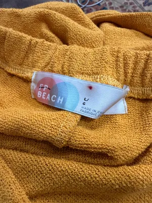 Free People Beach Romper Shorts Mustard Size L. B-5 thumbnail 3