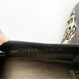 Stuart Weitzman Pony Hair Animal Print‎ Slip On Loafers Women's 5.5 Quiet Luxury thumbnail 7