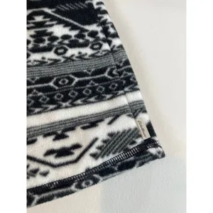 Eddie Bauer Fleece Pullover Size XL Black White Aztec Geometric Quarter Zip thumbnail 6