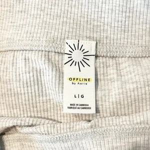 Aerie Ribbed Maxi Skirt Gray Large thumbnail 3