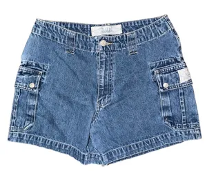 Vintage 90s B.U.M. Equipment Denim‎ Mini Cargo Shorts Jorts Y2K Indie Sleaze thumbnail 1