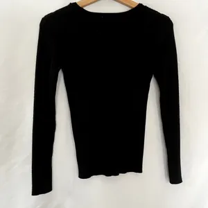George black ribbed circle neck knit sweater women's S rayon capsule wardrobe thumbnail 6