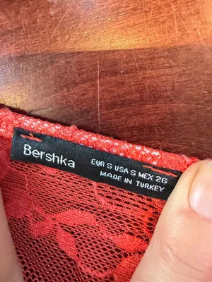 BERSHKA Orange Lace Corset Bra Top Bralette Cropped Size Small thumbnail 7