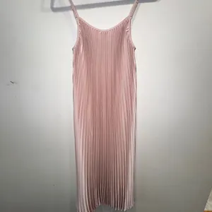 Sam Edelman Hammered Satin Plisse Midi Dress Blush Pink S NWT balletcore satin thumbnail 4