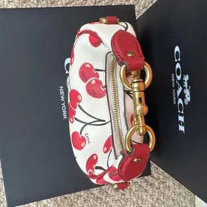 Coach Cherry Print Shoulder Bag in White and Red. #2 thumbnail 8
