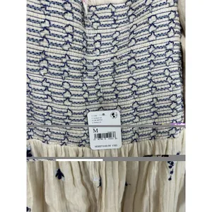 Free People Dahlia Embroidered Jumpsuit Smocked Off The Shoulder Pull-On Med NEW thumbnail 5