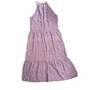 Universal Thread Womens Red Pink Striped Linen Blend Halter Tiered‎ Midi Dress S thumbnail 5