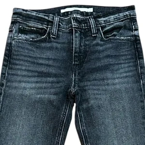 Hudson Nico Mid Rise Straight Inseam Split Black Star Denim‎ Jeans Size 25 NWT thumbnail 2