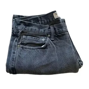 Levi Strauss #505 Black Cotton Straight Fit Men’s Denim Jeans SZ 34 # 1339 thumbnail 8
