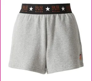 P.E. Nation X H&M grey cotton high rise shorts size S small thumbnail 1
