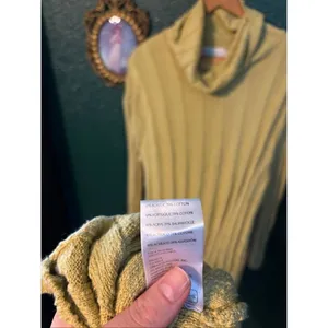 Free People Beach Wanda Sweater Dress Size Large Dried Moss Green Forest Fairy B thumbnail 4