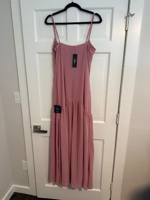 Lulus Light Pink Chiffon Drop Waist Maxi Dress thumbnail 5