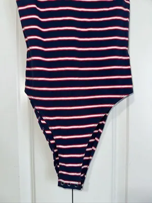 Divided By H&M Lightweight Striped Bodysuit NWT XS thumbnail 3