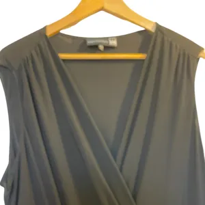 ANTTHONY Black V-Neck Surplice Sleeveless Stretchy Straight Leg Jumpsuit - Sz 1X thumbnail 4