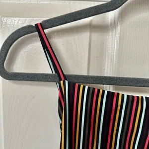 Free Press black striped one piece swimsuit thumbnail 4