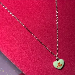 Be Kind Heart Necklace Sterling Silver 925 Jewelry Blue thumbnail 9