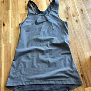 Nike Dri-FIT Gray Racerback Tank Top Size Small thumbnail 1