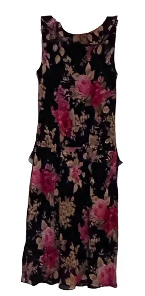 Sheri Martin New‎ York Women's Black Red Tan Sleeveless Dress Size 10 thumbnail 1