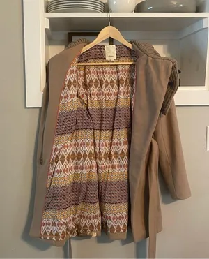 • Anthropologie Elevenses Judith shall knit trench jacket• Size 2 thumbnail 4