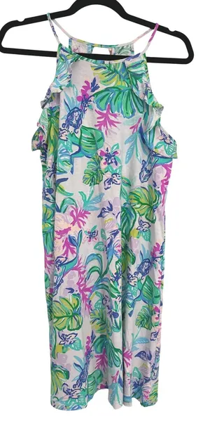 Lilly Pulitzer Dress Women S Billie Ruffle Mermaid in the Shade‎ Resort Vacation thumbnail 1