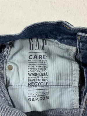GAP High Rise Denim Cutoff Shorts Size 25 Raw‎ Hem Medium Wash thumbnail 4