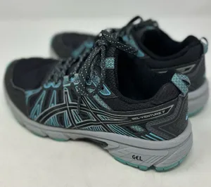 Asics Women's Light Blue‎ Gray Canvas Gel Venture 7 Sneakers Size 6 thumbnail 1