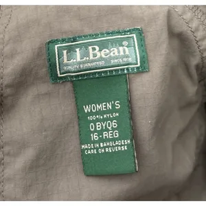 LL Bean Ripstop Shorts Womens Size 16 Taupe Nylon Hiking Gorpcore Granola Girl thumbnail 6