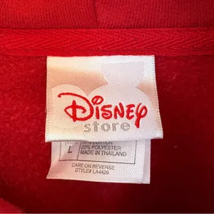 Vtg 90s Disney Eeyore Blue Mood #68 Hoodie‎ Womens L Red Snap Retro Streetwear thumbnail 6