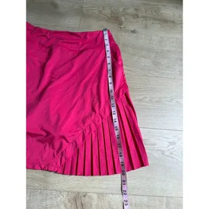 EUC Mofiz Pleated Tennis Skirt Skort bright pink Pickleball Golf Athletic sz L thumbnail 10