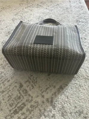 Marc Jacobs Black and Cream Logo Jacquard Tote-Large thumbnail 5