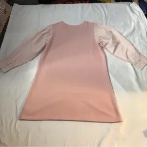Free Assembly Pink Smocked Sleeve Mini Shift Dress L Casual Classic Preppy thumbnail 5
