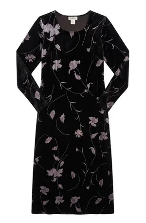 Talbots Vintage 90s Velvet Midi Dress Size XS thumbnail 1