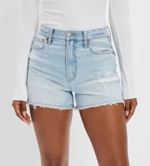 American Eagle Strigid Highest Rise 90s Boyfriend Short Light Wash Size 18 thumbnail 1