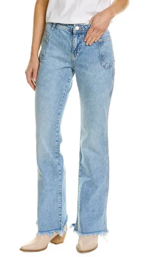 FREE PEOPLE IZZY FLARE JEAN BLUE 31 thumbnail 1