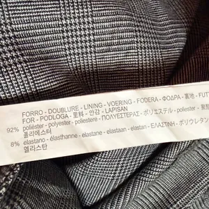 Zara Basic Grey Glen Plaid Draped Tulip Sheath Dress 3/4 Sleeve Size M thumbnail 8