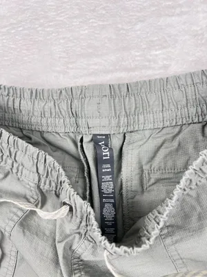 Vuori Vintage Ripstop Shorts Sage Green Raw Hem Organic Cotton Size Small thumbnail 2