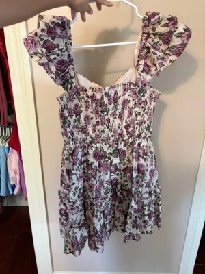 Francesca's purple floral Dress thumbnail 2
