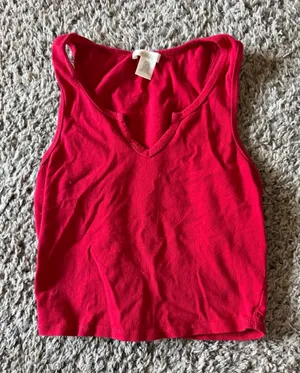 Bozzolo Bright Red V-Neck Tank Top thumbnail 1