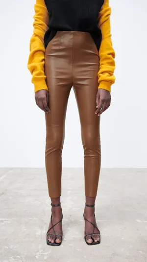 nwt high waisted faux leather leggings pants thumbnail 10