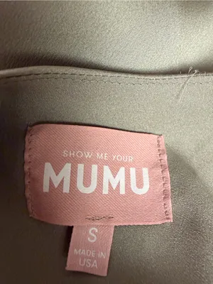 Show Me Your Mumu midi Dress in Moss Green Luxe Satin sz S thumbnail 7