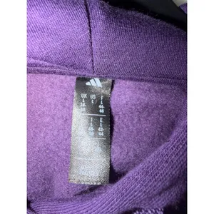 Adidas Hoodie Womens Large Purple Graphic Logo Pullover Fleece Sweatshirt L thumbnail 5