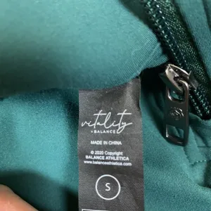 Vitality x Balance‎ Green Long Sleeve Quarter Zip Dress Stretchy Fitted Small thumbnail 5