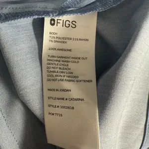 FIGS NWT Women's Catarina One-Pocket Scrub Top Heather Indigo Blue Size 2XLR thumbnail 5