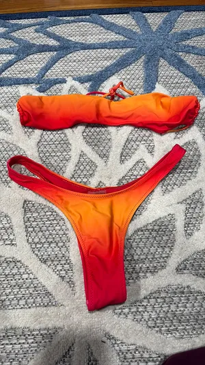 White Fox Boutique Orange Bikini Set Bright thumbnail 2