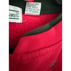 Shenanigans Vintage Red Holly Embroidered‎ Fleece Button Front Cardigan XL thumbnail 3