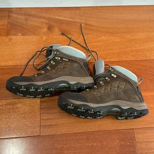 Timberland Women's Gannon mid Gore Tex Brown Leather Hiking Trail Work Boots‎ 9 thumbnail 10