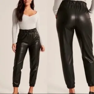 NWT Abercrombie Leather Jogger Pants thumbnail 2