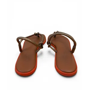 Havaianas Una Acai Cord Strap Slingback Sandals Beach Bronze Orange Sole Sz 9 thumbnail 3