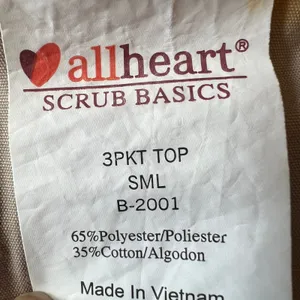 All Heart Biege Scrubs Top, S thumbnail 6