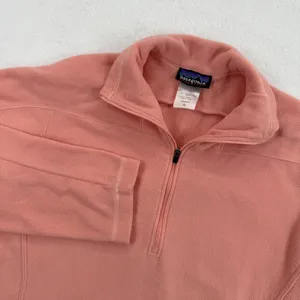 Patagonia Synchilla Womens Fleece Pullover‎ Quarter Zip Coral Pink Size M READ thumbnail 2